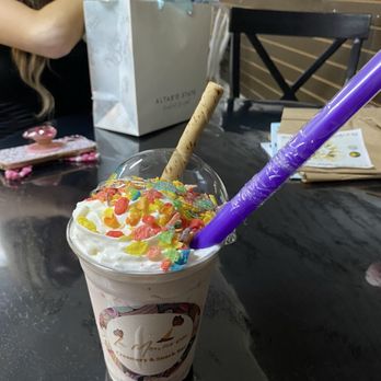 La Monarca Creamery & Snack Bar - Fruity pebble milkshake - Ice Cream & Frozen Yogurt Near Me - Pelham, Alabama La Monarca Creamery & Snack Bar - Fruity pebble milkshake - Ice Cream & Frozen Yogurt Near Me - Pelham, Alabama