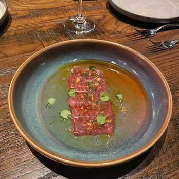 Rec Pier Chop House - Tuna Crudo with Sicilian Orange, Bresaola, Farro - Steakhouses Near Me - Baltimore, Maryland Rec Pier Chop House - Tuna Crudo with Sicilian Orange, Bresaola, Farro - Steakhouses Near Me - Baltimore, Maryland