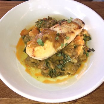 D'Jeet - Halibut with butternut squash and lentil curry stew very good! - New American Near Me - Shrewsbury, New Jersey D'Jeet - Halibut with butternut squash and lentil curry stew very good! - New American Near Me - Shrewsbury, New Jersey