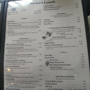 Renee's Diner - Lunch menu as of 1.2018 (not sure if I'll ever get here enough to try this side of the menu lol) - American Near Me - North Adams, Massachusetts Renee's Diner - Lunch menu as of 1.2018 (not sure if I'll ever get here enough to try this side of the menu lol) - American Near Me - North Adams, Massachusetts