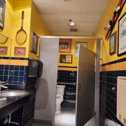 Glory Days Grill - Ladies room, I fixed the toilet.
