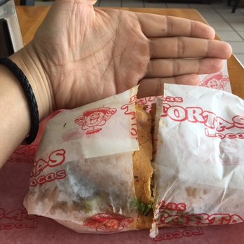 Las Tortas Locas - Torta size comparison to my hand - Mexican Near Me - Chamblee, Georgia Las Tortas Locas - Torta size comparison to my hand - Mexican Near Me - Chamblee, Georgia