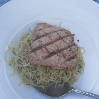 Doc's Marina Grill - SALMON AGLIO E OLIO - American Near Me - Bainbridge Island, Washington Doc's Marina Grill - SALMON AGLIO E OLIO - American Near Me - Bainbridge Island, Washington