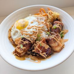 Kuya Ja's Lechon Belly - Pork belly bowl including fried egg.  Yum!