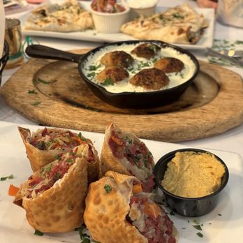 Trinity Restaurant & Bar - 3/15/25 quesadillas, stuffed mushrooms and corned beef eggrolls - American Near Me - Floral Park, New York Trinity Restaurant & Bar - 3/15/25 quesadillas, stuffed mushrooms and corned beef eggrolls - American Near Me - Floral Park, New York