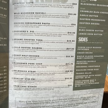 Ace's Run Restaurant & Pub - Food menu side two - Pubs Near Me - Oakland, Maryland