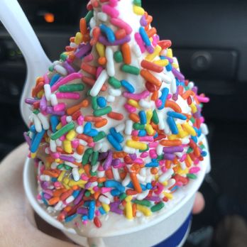 Mister Softee NorCal - Rainbow sprinkles in a cup (very small actually) - Ice Cream & Frozen Yogurt Near Me Mister Softee NorCal - Rainbow sprinkles in a cup (very small actually) - Ice Cream & Frozen Yogurt Near Me