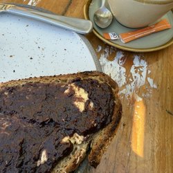 Local Press Cafe - Toast with olive caramel