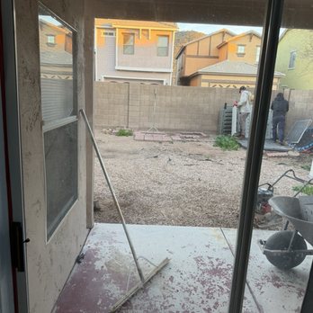 Rock N Block- Turf N Hardscapes - This is a before shot which really doesn't show how awful the backyard was before. Rock and lots of debris. - Artificial Turf Near Me - Phoenix, Arizona Rock N Block- Turf N Hardscapes - This is a before shot which really doesn't show how awful the backyard was before. Rock and lots of debris. - Artificial Turf Near Me - Phoenix, Arizona