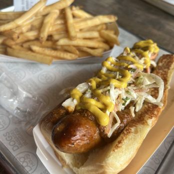 Dog Haus Biergarten - Four Points - RESERVOIR HOG and CHEESE FRIES - Burgers Near Me - Austin, Texas Dog Haus Biergarten - Four Points - RESERVOIR HOG and CHEESE FRIES - Burgers Near Me - Austin, Texas