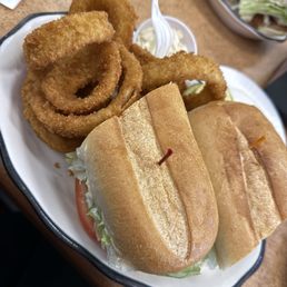 Chicken Cutlet Sandwich Onion Rings