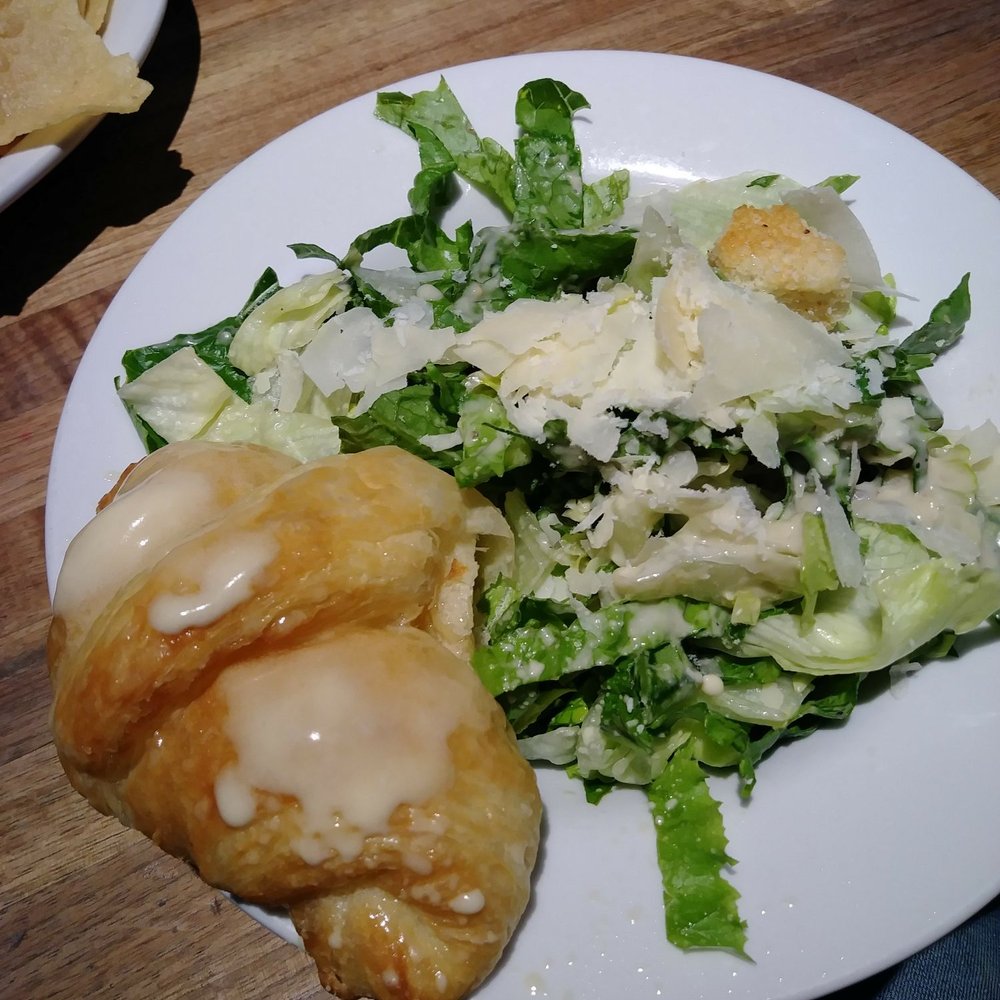 Cheddar's Scratch Kitchen - Caesar salad for starters w a croissant - American Near Me - Dallas, Texas