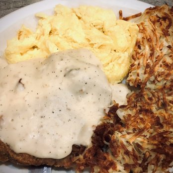 The Kafana - Chicken Fried Steak & scrambled eggs w/ a side of hashbrowns. - American Near Me - Reno, Nevada The Kafana - Chicken Fried Steak & scrambled eggs w/ a side of hashbrowns. - American Near Me - Reno, Nevada