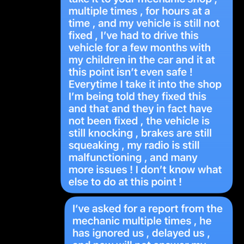 Los Munoz Auto Sales - Messages to Jessica from car dealership , I also have call log of every time we reached out to manager at their mechanic shop , - Used Car Dealers Near Me - Burien, Washington Los Munoz Auto Sales - Messages to Jessica from car dealership , I also have call log of every time we reached out to manager at their mechanic shop , - Used Car Dealers Near Me - Burien, Washington