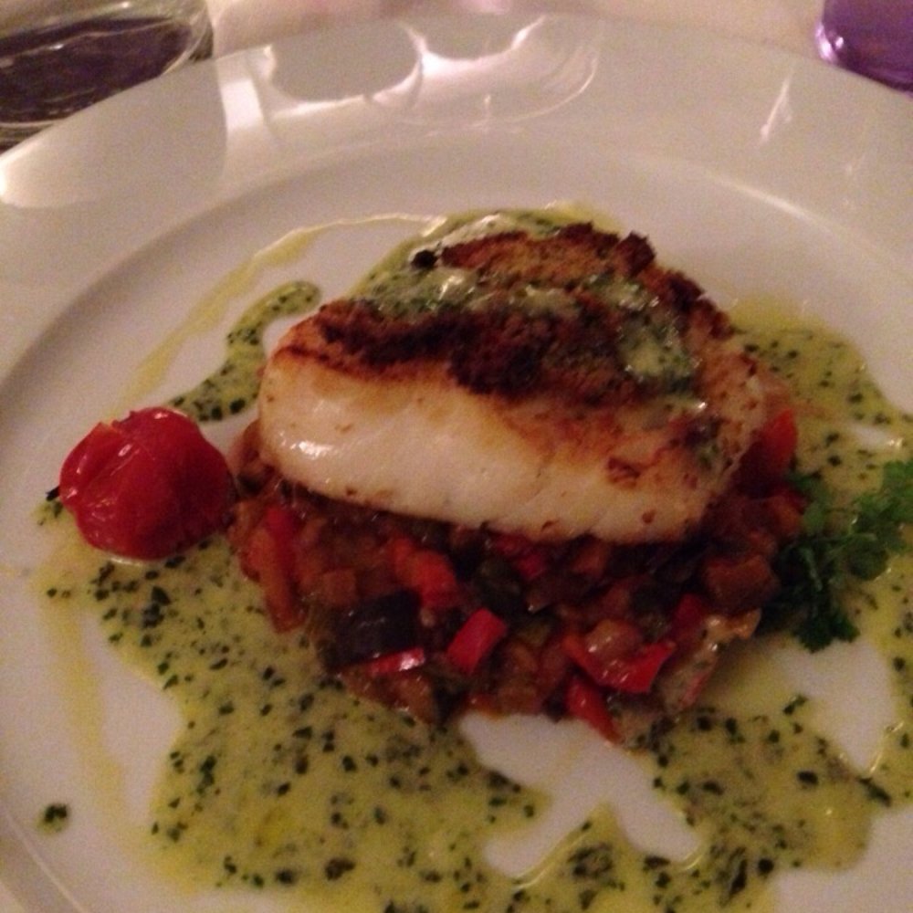 Le Patio - Cod with basil sauce and vegetables - French Near Me - Nice, 06