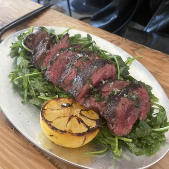 Neighbors & Friends - Hanger Steak perfectly cooked to our liking! - Italian Near Me - South Pasadena, California