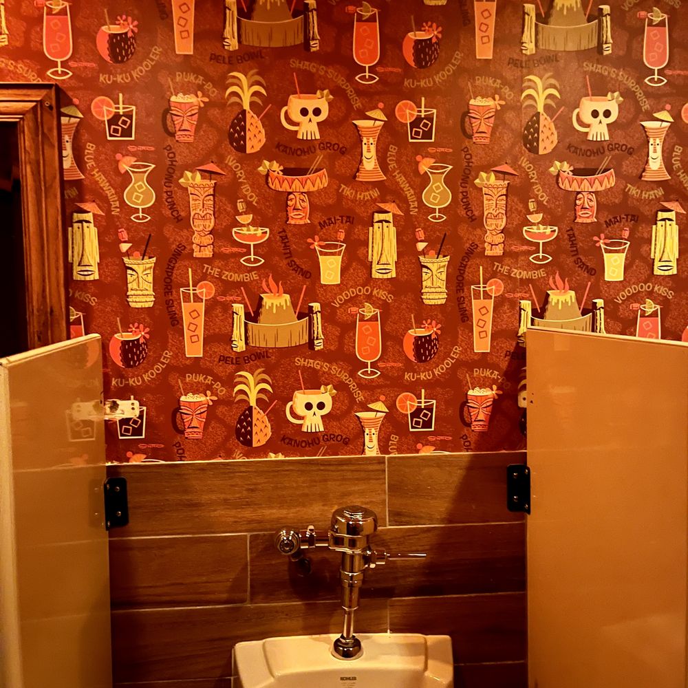 Stowaway - men's room - Tiki Bars Near Me - Tustin, California