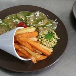 À Ma Façon - Carpaccio de veau et tartare de courgettes