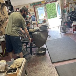 Manchester Hot Glass Studio & Gallery - Showing my grandson