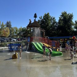 Larkey Park Swim Center - Splash Pad with some serious water pressure