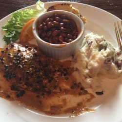 Bourbon peppercorn salmon. It's awesome