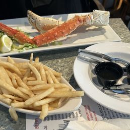 King Crab Leg and Claw with side of fries King Crab Leg and Claw with side of fries