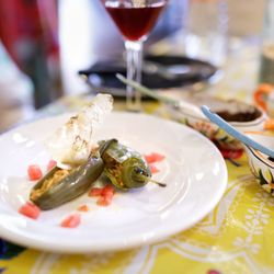 El Arrayan - Jalapenos Rellenos $100 pesos "home pickled jalapenos, mild, filled with seasoned cooked tuna"