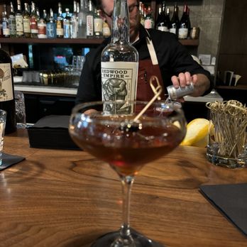 Paju - Great variation on a Manhattan from David at the bar. - Korean Near Me - Seattle, Washington Paju - Great variation on a Manhattan from David at the bar. - Korean Near Me - Seattle, Washington