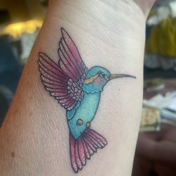 Aces Over Eights Tattoo - My new hummingbird tattoo