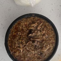 House Of Quarshie - Okra soup goat meat didn't have that consistency that I like it had more meat well bones and the sauce soup tasted kinda burnt