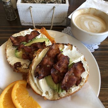 Chit Chat Cafe - Best bagel ever. Cream cheese, Avocado and bacon. - Coffee & Tea Near Me - Manteca, California
