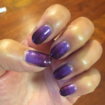 Image Makers Hair Styling - 2 weeks later for polish color change! I tried out ombré purples (my fave color) and Julia didn't disappoint! - Hair Salons Near Me - Fairview, Oregon