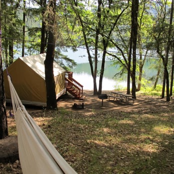 Shasta Trinity Recreation - Newly constructed (May 2014) tent cabin for "glamping". One queen size bed, linens and porch area included. Check out the view! - Campgrounds Near Me - Lewiston, California Shasta Trinity Recreation - Newly constructed (May 2014) tent cabin for "glamping". One queen size bed, linens and porch area included. Check out the view! - Campgrounds Near Me - Lewiston, California