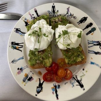 The Mark Restaurant - Avocado toast with poached eggs - French Near Me - New York, New York
