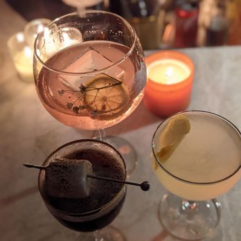 Clarkwood - Espresso martini, Mason's Mayfair up top, and French 75 - Bars Near Me - Houston, Texas