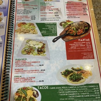 Costa Del Sol - Menu - Mexican Near Me - Charlotte, North Carolina