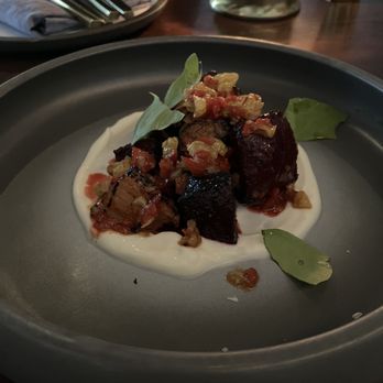 Arlo Grey by Kristen Kish - Grilled Texas beets. Delicious! - New American Near Me - Austin, Texas Arlo Grey by Kristen Kish - Grilled Texas beets. Delicious! - New American Near Me - Austin, Texas