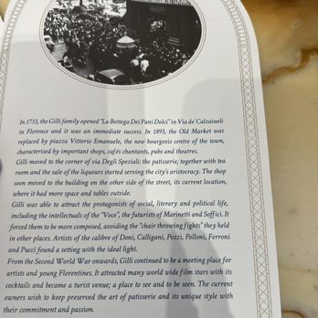Gilli - History of restaurant - Cafes Near Me - Florence, FI
