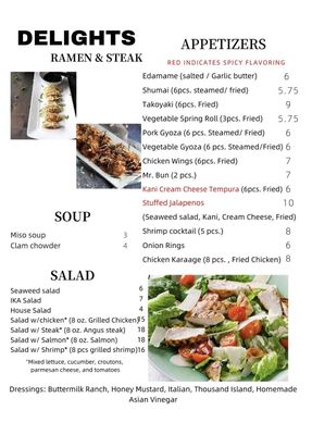 Menu photo 4 Delights Ramen And Steak Albemarle, NC