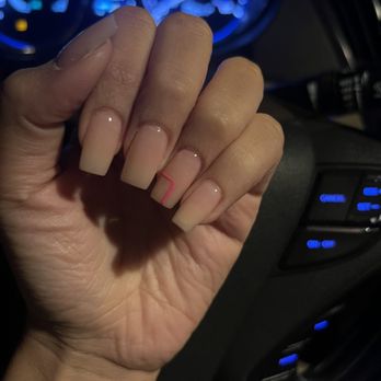 CJ Nails - These are my half done nails because he told me halfway through that he couldn't do it exactly like the photo. - Nail Technicians Near Me - Las Vegas, Nevada