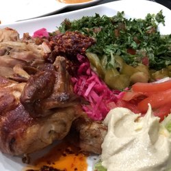 Half grilled chicken plate