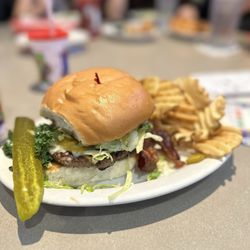 Pluckers Wing Bar - Stafford - The Bypass Burger - I'll pass on this burger next time. Not worth the price. Bread and patties were mediocre