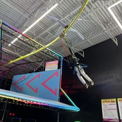 Urban Air Trampoline and Adventure Park - Sky Rider - indoor zip line with 2 launching points! Fly over the park for a great ride!