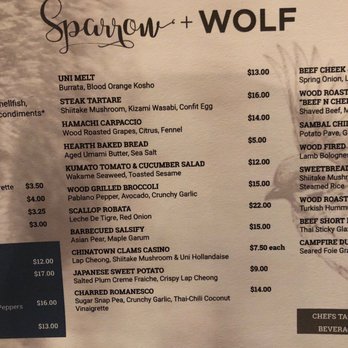 Sparrow + Wolf - New American Near Me - Las Vegas, Nevada