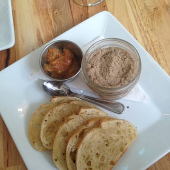 The Noble South - Pork rilletes with peach chutney and toast points (and a cute tiny spoon!) - New American Near Me - Mobile, Alabama The Noble South - Pork rilletes with peach chutney and toast points (and a cute tiny spoon!) - New American Near Me - Mobile, Alabama