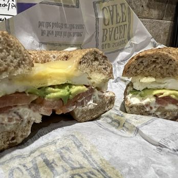 Old School Bagel Cafe - Avocado sunrise on a multigrain bagel with jalapeño & chive cream cheese - Bagels Near Me - Edmond, Oklahoma Old School Bagel Cafe - Avocado sunrise on a multigrain bagel with jalapeño & chive cream cheese - Bagels Near Me - Edmond, Oklahoma