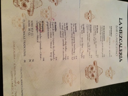Menu photo 6 La Mezcaleria Paris, 75 Menu photo 6 La Mezcaleria Paris, 75