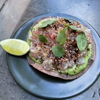 Damian - Fish tartare tostada - Mexican Near Me - Los Angeles, California