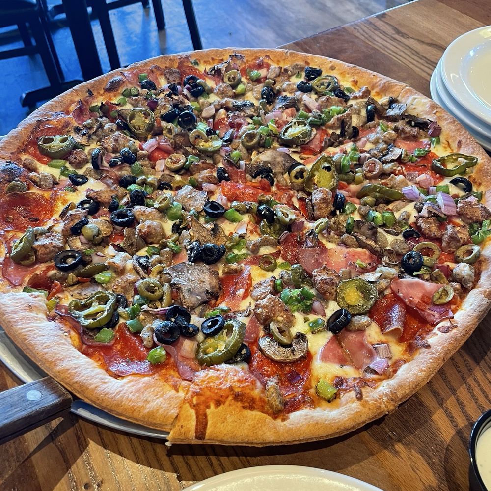 Hideaway Pizza - Large thin crust xtreme pizza $28.49 - Pizza Near Me - Enid, Oklahoma Hideaway Pizza - Large thin crust xtreme pizza $28.49 - Pizza Near Me - Enid, Oklahoma