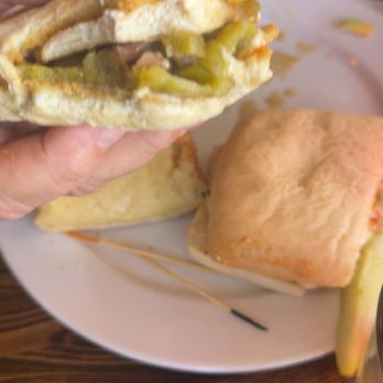 Alex Bar-B-Q - Inside of the Chicken Diablo sandwich, so delicious ! - Bars Near Me - Pismo Beach, California Alex Bar-B-Q - Inside of the Chicken Diablo sandwich, so delicious ! - Bars Near Me - Pismo Beach, California